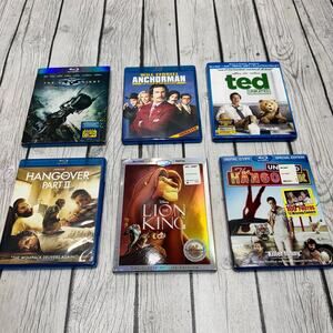 Blu-Ray Lot The Dark Knight, Ted, Anchorman, Lion King, Hangover, Hangover II